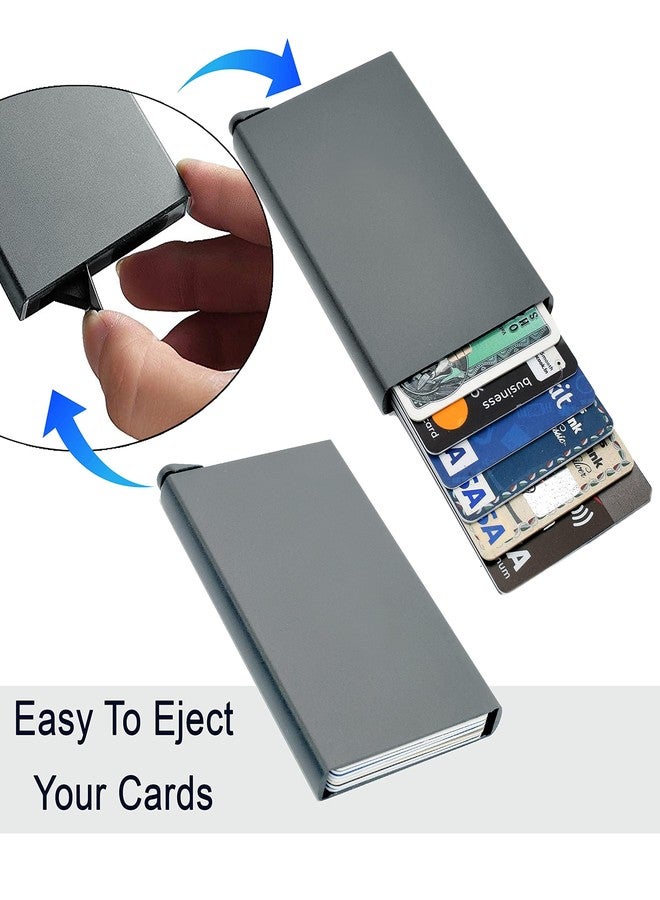 Stealodeal Grey Smart Minimalist Slim RFID Blocking Credit Card Holder Pop Up Wallet for Men & Women - Image 5